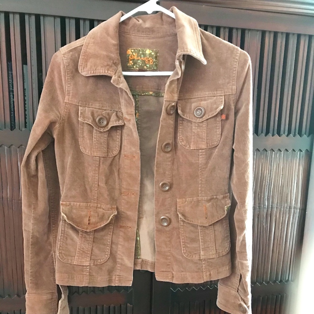 Vintage y2k Plugg brown corduroy trucker jacket size S